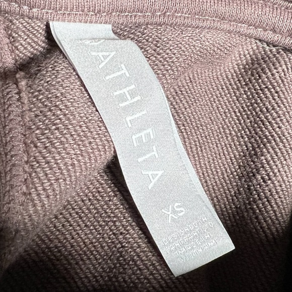 Athleta Moonrise Open Fly Away Split Back Hoodie Sweatshirt XS Rose Brown Mauve - Picture 7 of 8